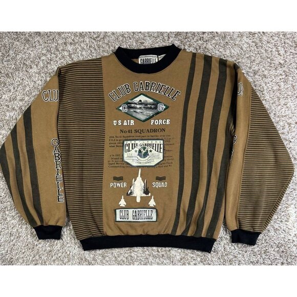 Vintage Gabrielle Club Gabrielle U.S. Air Force Sweatshirt Made in Korea Size M - Picture 1 of 10